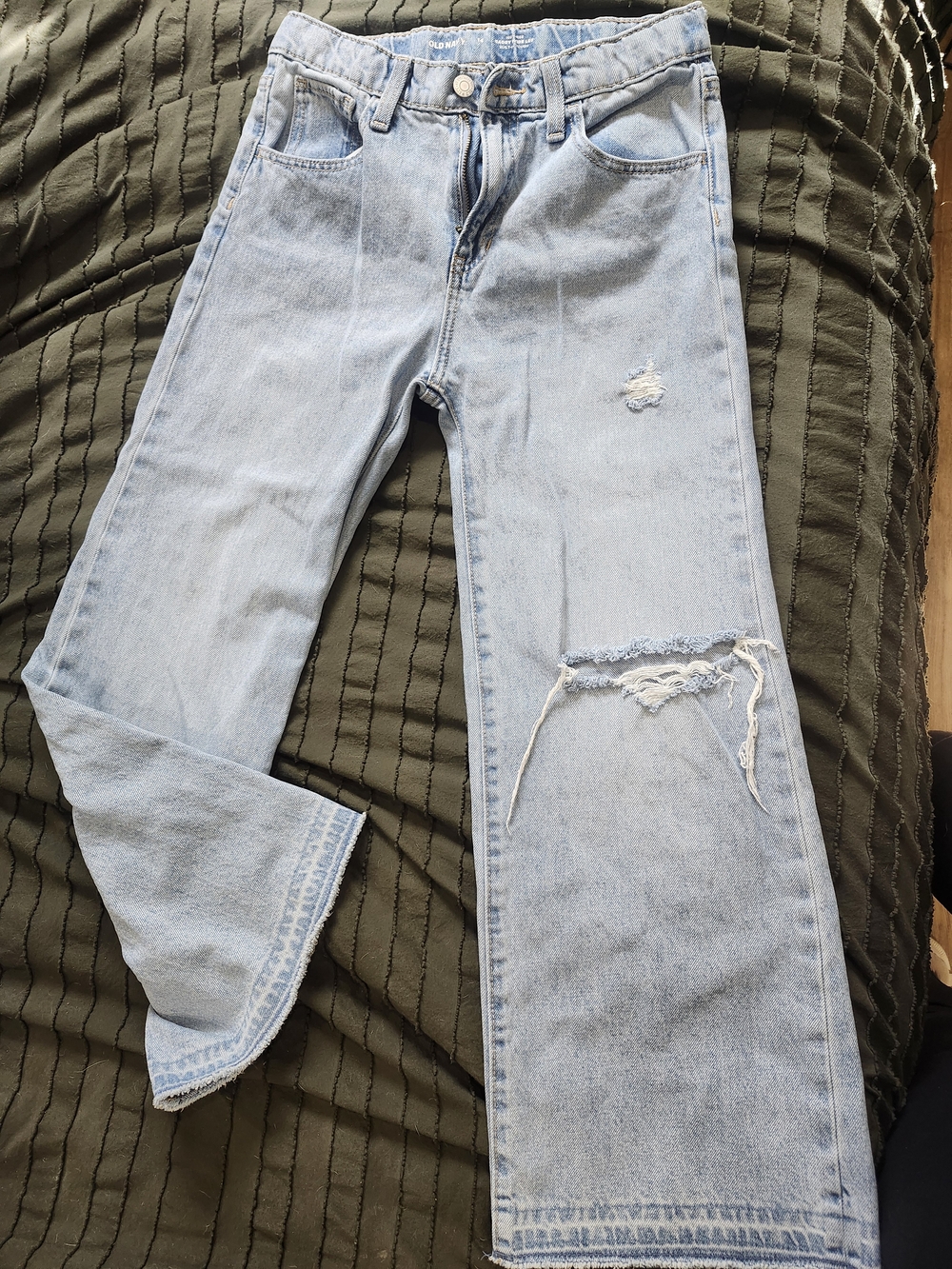 Light Blue Distressed Girls Jeans